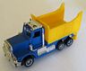 Tyco US1 dump truck, blue with yellow bed