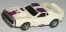 Johnny Lightning Javelin prostock slotcar, white with purple.